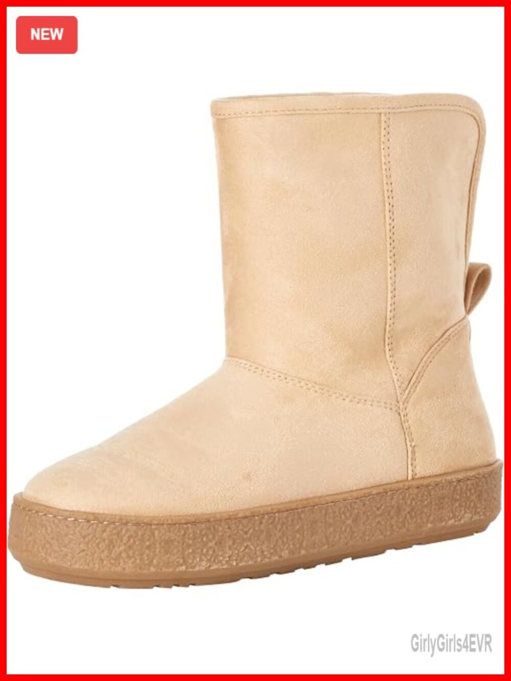 Faux Fur Shearling Ankle Boot with Memory Foam